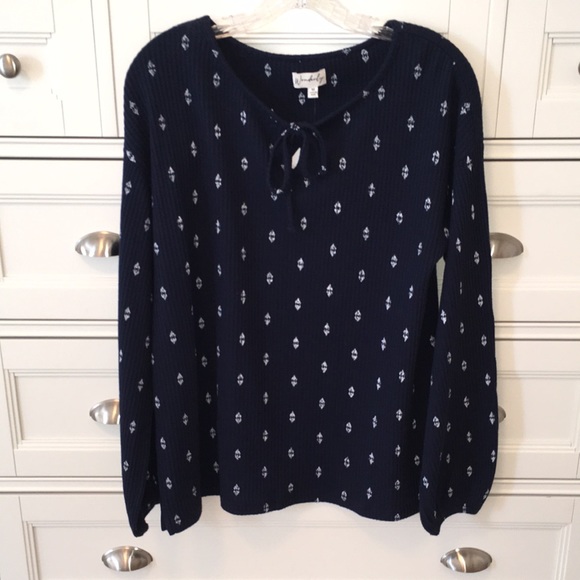 Wonderly Tops - Wonderly-NWT-Lady’s Long Sleeves Top-Size Medium